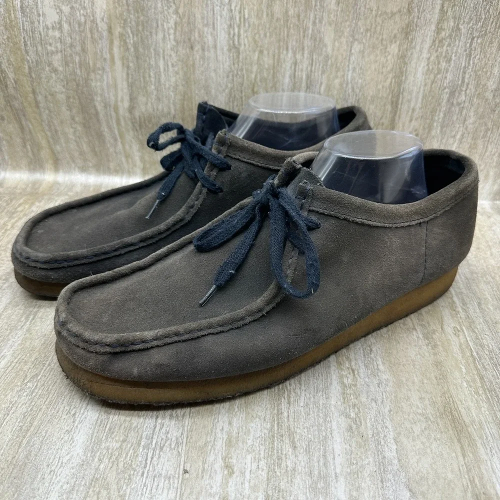 Clarks Originals Mens WALLABEE Boot Shoes Moccasin Sz US 13 Gray Suede‎